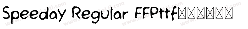 Speeday Regular FFPttf字体转换